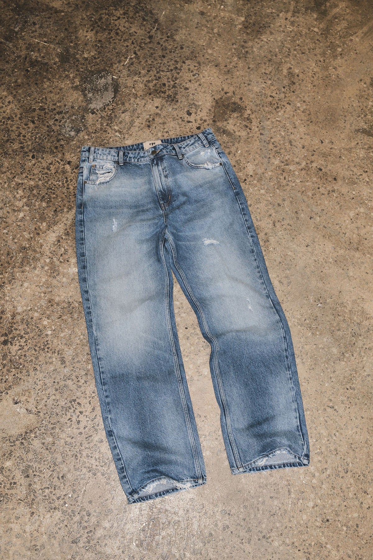 Straight Denim - Mid Wash