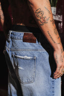 Straight Denim - Mid Wash