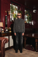 Waffle Track Top - Washed Grey