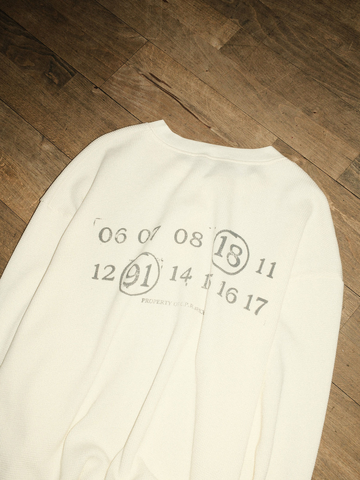 Waffle Henley - Antique White